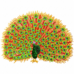 Peacock Embroidery Design 1